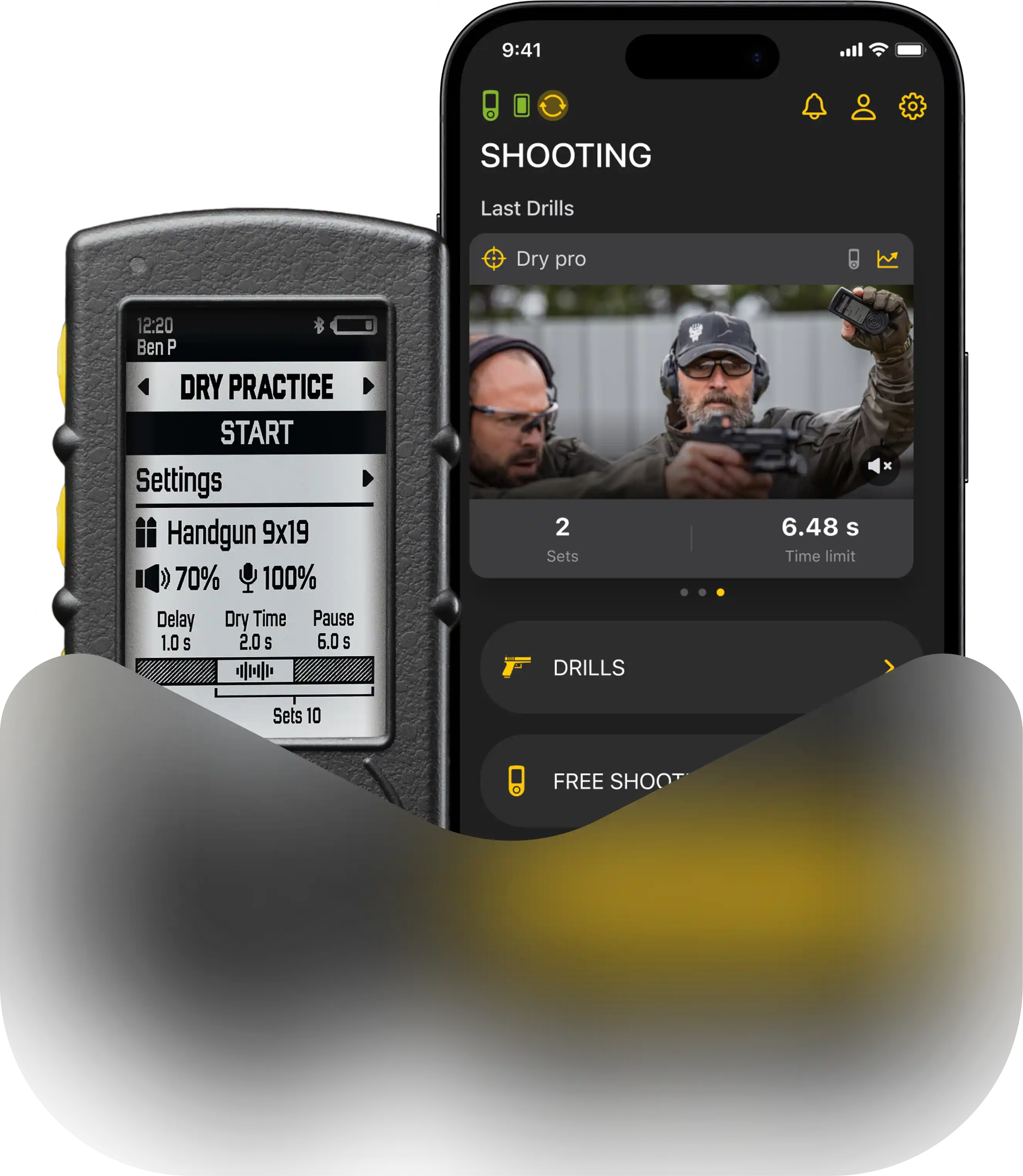 Shot Timer for USPSA, IPSC, Drills App bluetooth integration