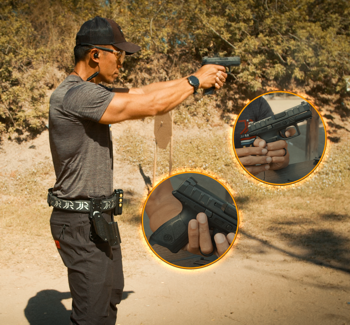 JJ Racaza shooting from EDC gun