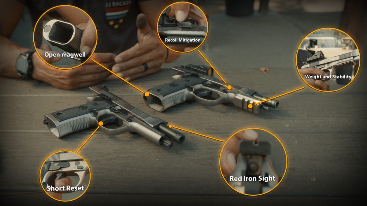 image of competition guns on table